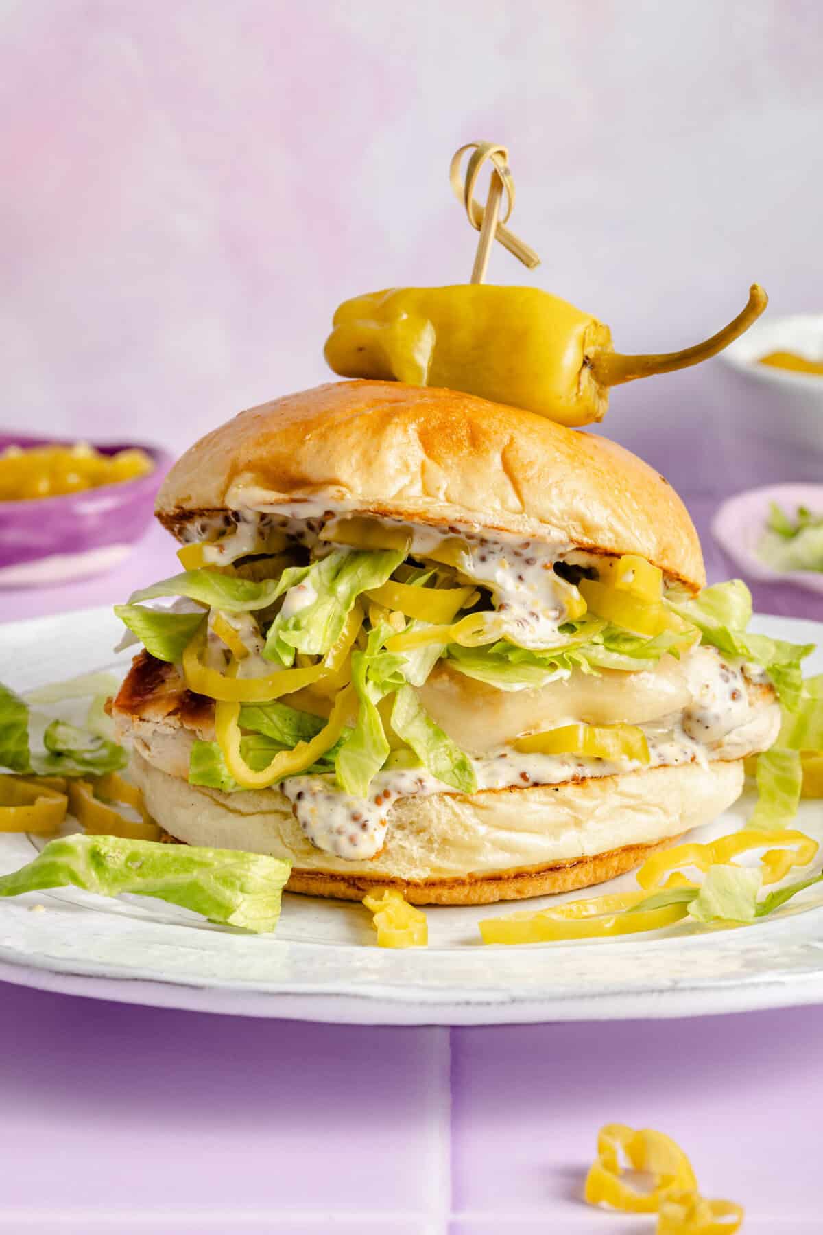 Pepperoncini Grilled Chicken Sandwiches